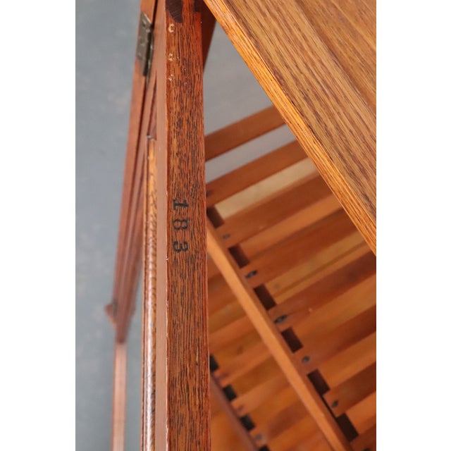 Antique Golden Oak Pie Pastry Display Cabinet For Sale - Image 9 of 16