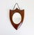 Wood 1930s Italian Deco Style Shield Wall Mirror For Sale - Image 7 of 11