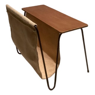 Vintage Dutch Newspaper Rack Side Table, 1950 For Sale