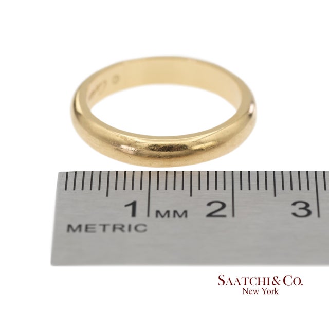 18k 750 Solid Yellow Gold Cartier Band Ring, Size 9.5 For Sale - Image 9 of 10