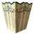 Hand-Painted Wooden Wasetbasket With Romantic Floral Swags, Bows and Stripes by Jane Keltner For Sale