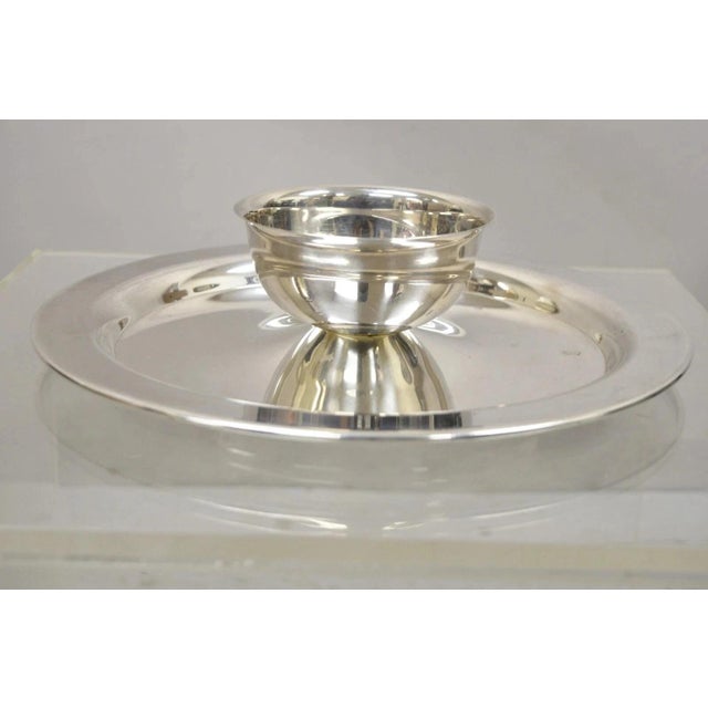 Vintage WMA Rogers Regency Silver Plate Shrimp Cocktail Serving Dish Platter. Item features original stamp, clean...