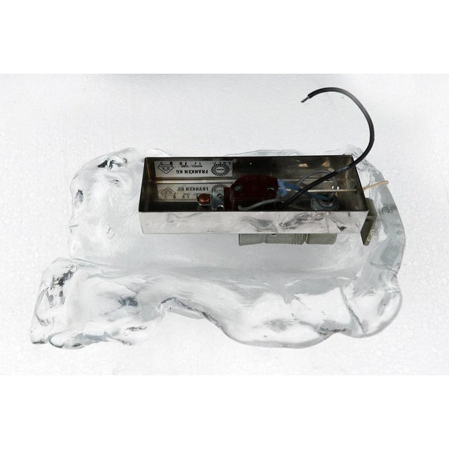 Austrian Wall Sconces in Frosted Murano Glass & Chrome, 1960s, Set of 2 For Sale - Image 6 of 7