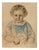 Gustav Adolf Friedrich, Child Portrait, 1851, Watercolor, Framed For Sale