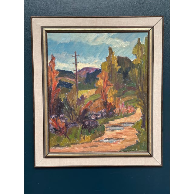 G. Grontzon, The Hillside Path, 1950s, Oil on Canvas, Framed For Sale - Image 18 of 18