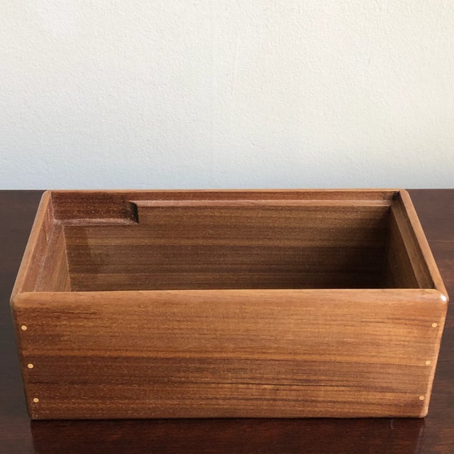 Wood Artisan Crafted Mixed Wood Decorative Box For Sale - Image 7 of 12