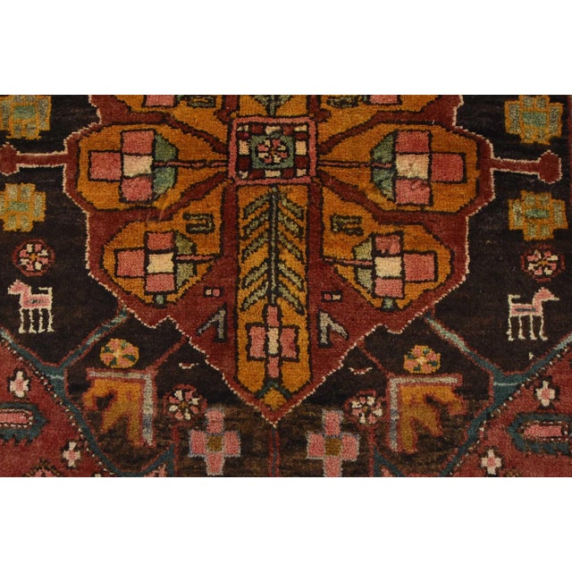 Sarab Runner 3’9” X 11′ Red Wool Semi-Antique Tribal Hand-Knotted Oriental Rug For Sale - Image 10 of 14