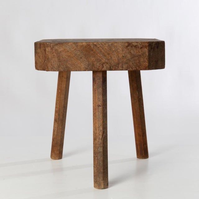Early 20th Century Primitive Wallace Nutting Stool For Sale - Image 4 of 7