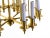 Metal Twelve-Light Brass Skyscraper Chandelier For Sale - Image 7 of 8