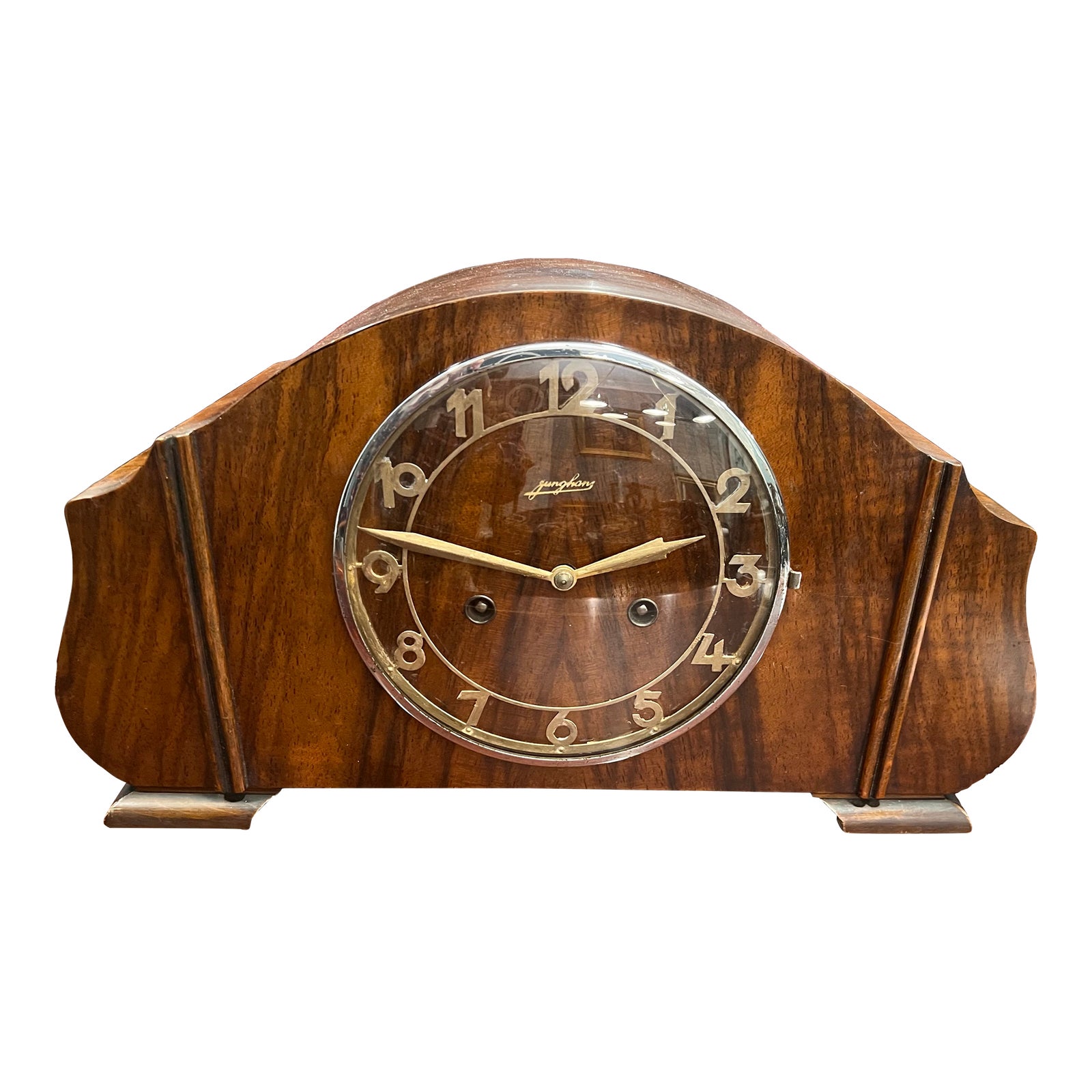 鐘 アンティーク Antique Art Deco German Junghans Mantle Westminster Chime