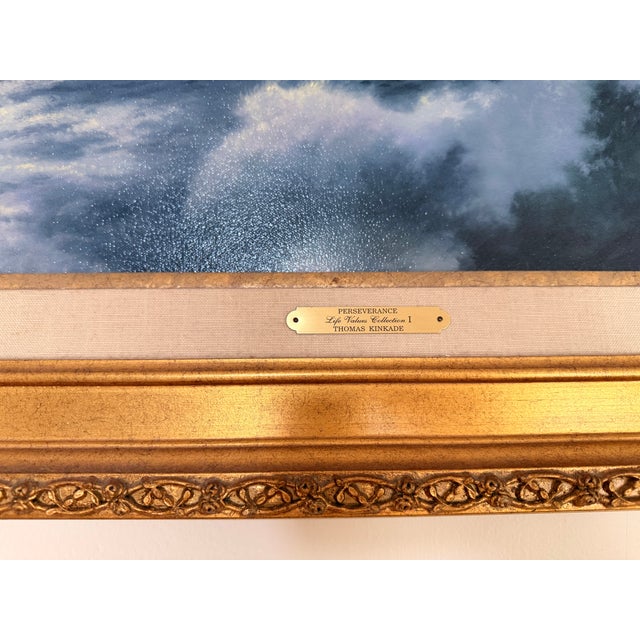 Thomas Kinkade “Perseverance” Framed Limited Edition – Life Values Collection I, Nautical Seascape For Sale In Charleston - Image 6 of 10