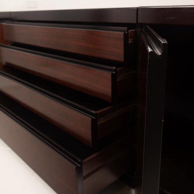 Mid-Century African Rosewood S11 Modular Sideboard by Angelo Mangiarotti, Italy, 1960s For Sale - Image 17 of 18