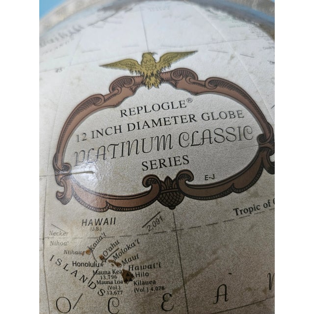 Brown Late 20th Century Repogle Globe on Floor Stand For Sale - Image 8 of 16