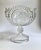 Early handcrafted etched and frosted Clear Crystal Pedestal Serving Bowl. Centerpiece Bowl. Compote. Fruit. Dessert....