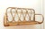 Vintage rattan wall shelf, circa 1970. Superb rattan weave and marquetry work on the top. Two fixings on the back. In...