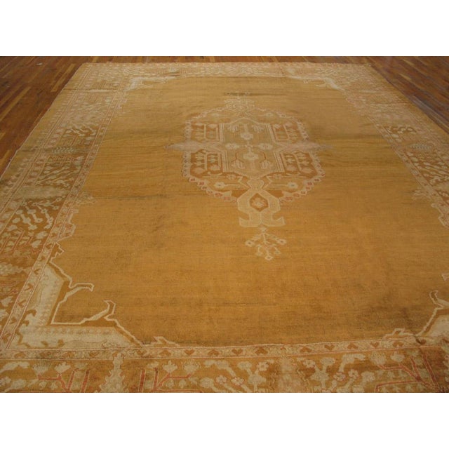 Antique Indian Agra rug. Size: 11'2" x 15'9".