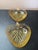 American Gorgeous Pair of Tiffin Amber Depression Glass Circa 1950 Leaf Trinket Holders For Sale - Image 3 of 4