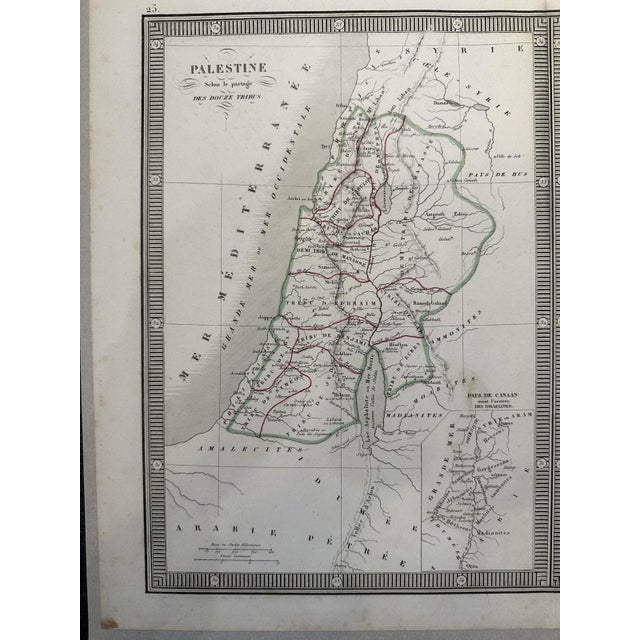 Palestine According to the Division of the Twelve Tribes Map, 1845 For Sale - Image 6 of 13