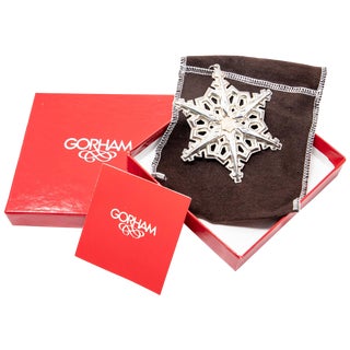 1983 Gorham Sterling Snowflake Ornament For Sale