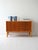 Vintage teak sideboard with oak legs and profiles. Equipped with a hinged door and five drawers. The sideboard has a...
