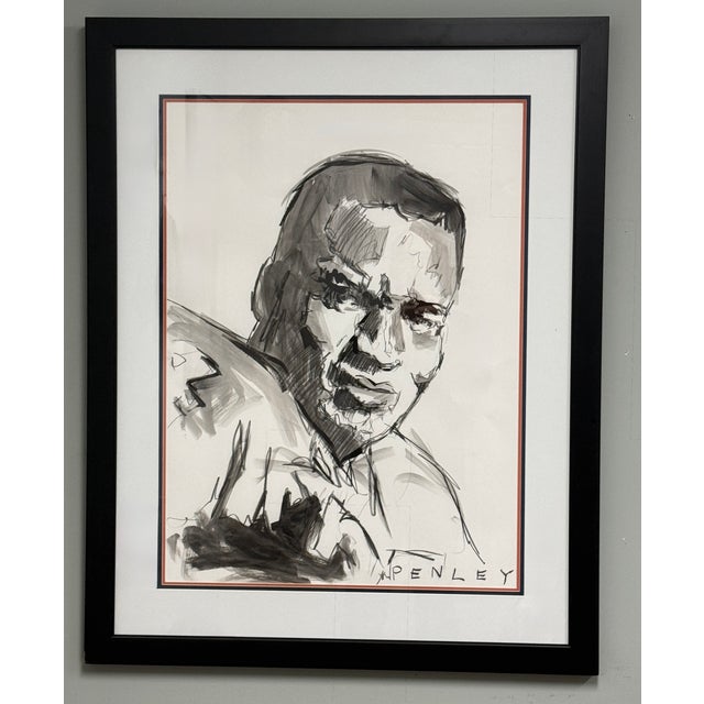 Now is the perfect time to get this one of a kind original Steve Penley charcoal drawing of the legendary Bo Jackson....