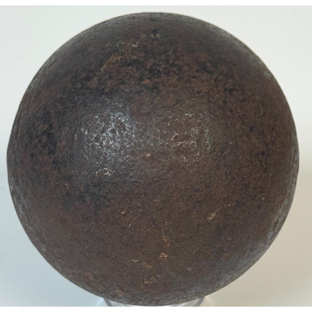 Pair Confederate Civil War Cast Iron Cannonballs with Century Ormolu Mounts For Sale - Image 15 of 18