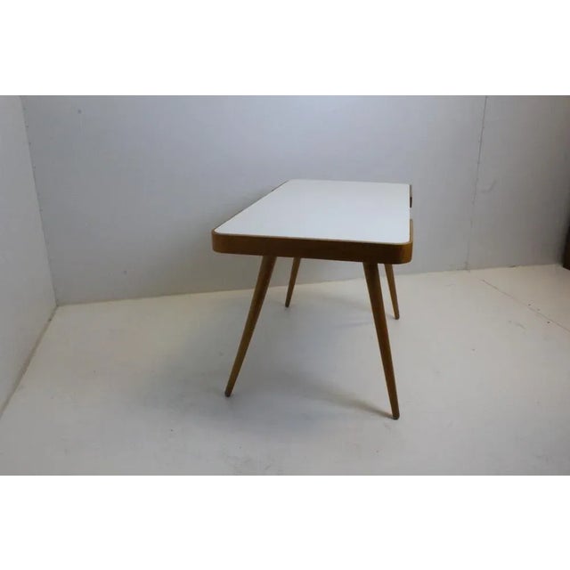 1960s Coffee Table in Beech and Glass, 1960s For Sale - Image 5 of 7