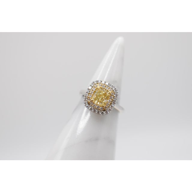 Mid 20th Century Gia Yellow Diamond Ring, Size 7 For Sale - Image 11 of 14