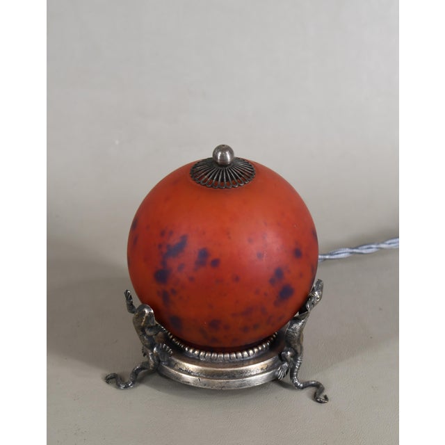 French Art Deco Night Lamp by E. Val Et Cie. - 1920s France For Sale - Image 4 of 14