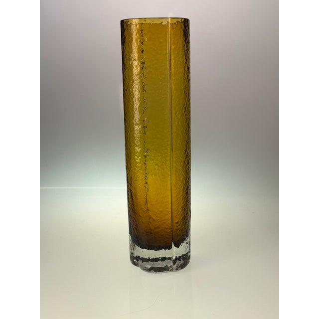 Large Amber Art Glass Vase by Tamara Aladin for Riihimäen Lasi, Finland, 1970s For Sale - Image 9 of 9