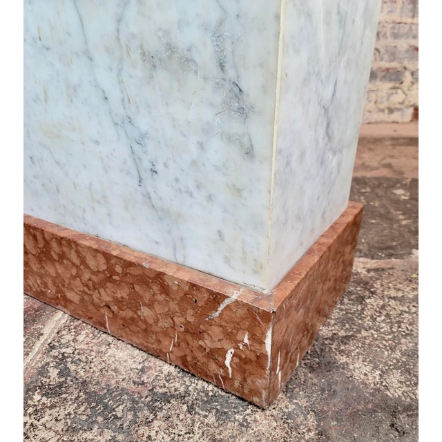 Stone 19th Century Rectangular Marble Pedestal - Italian C.1880s For Sale - Image 7 of 7