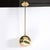 1960s Mid-Century Rounded Brass Pendant Chandelier With Circular Cutout Detailing For Sale - Image 5 of 14