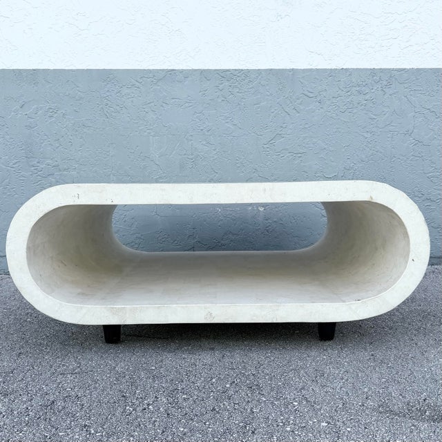 Postmodern Abstract Tessellated Stone Waterfall Coffee Table For Sale - Image 4 of 12