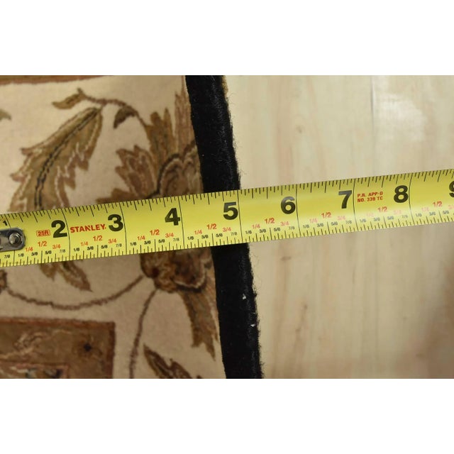 Agra Rug 9’1” X 12’2” Black Woo/Silk Traditional Hand-Knotted Oriental Carpet For Sale - Image 11 of 12