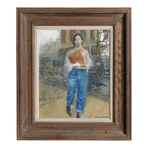 Raphael Soyer, Woman on Street, Oil Painting