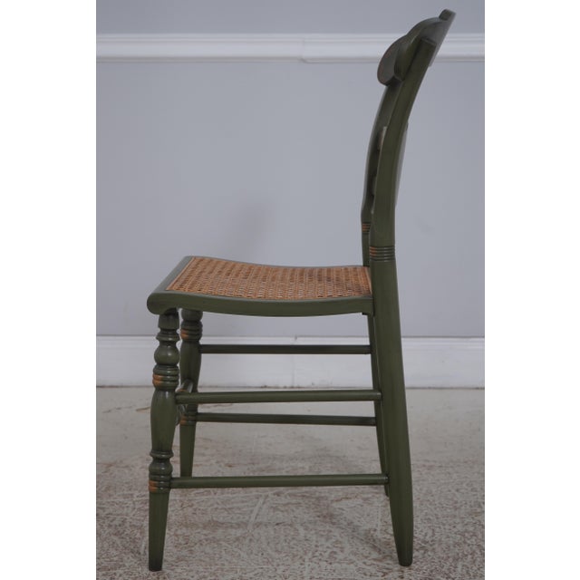 Traditional Hitchcock Bicentennial Edition Cane Seat Side Chair -’The Adams Old House’ For Sale - Image 3 of 18