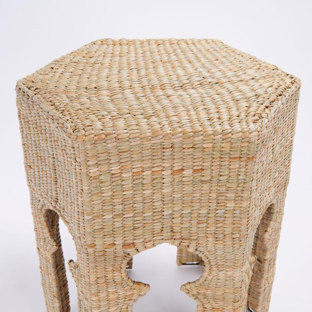 2020s Moorish Style Woven Reed Stand or Table For Sale - Image 5 of 9