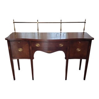 Statton Federal Style Cherry Inlaid Serpentine Sideboard For Sale