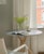 Metal Aldric Light Concrete Top and Light Oak Legs Café Table by Eberhart Furniture For Sale - Image 7 of 13