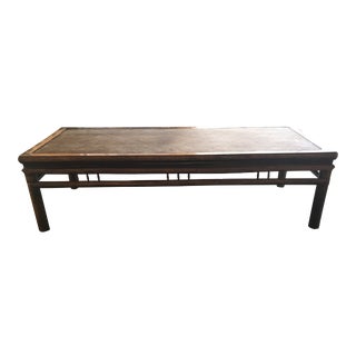 Black and Rattan Opium Daybed For Sale