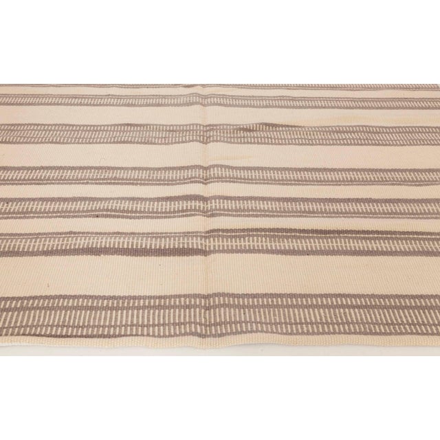 Modern Striped Flat-Weave Wool Rug by Doris Leslie Blau For Sale - Image 4 of 8
