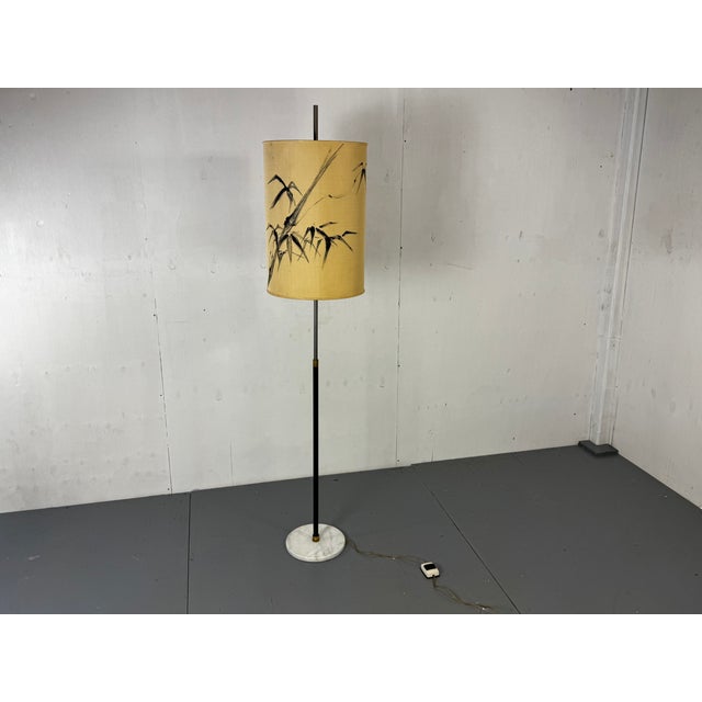 Mid-Century Modernist Italian Floor Lamp with Marble Base, 1950s For Sale - Image 6 of 14