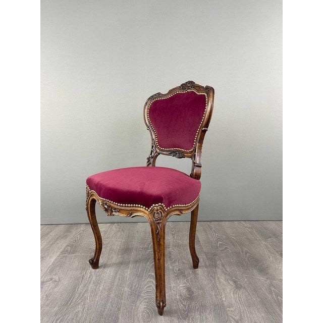 Louis XV Style Armchair and Ottoman Set I am pleased to offer a charming Louis XV style armchair and ottoman set. This set...