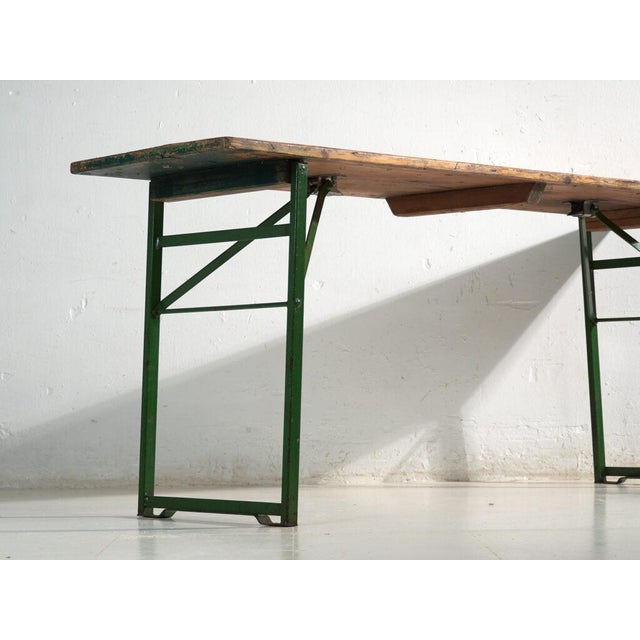 Industrial Vintage Beer Garden Table in Pine Wood, Germany, 1960 For Sale - Image 3 of 10