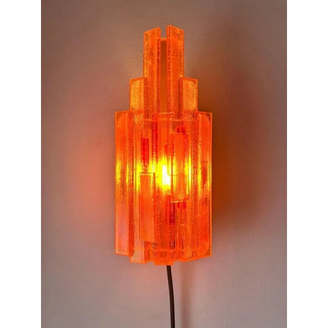 Wall Lamp in Orange by Claus Bolby for Cebo For Sale - Image 11 of 11
