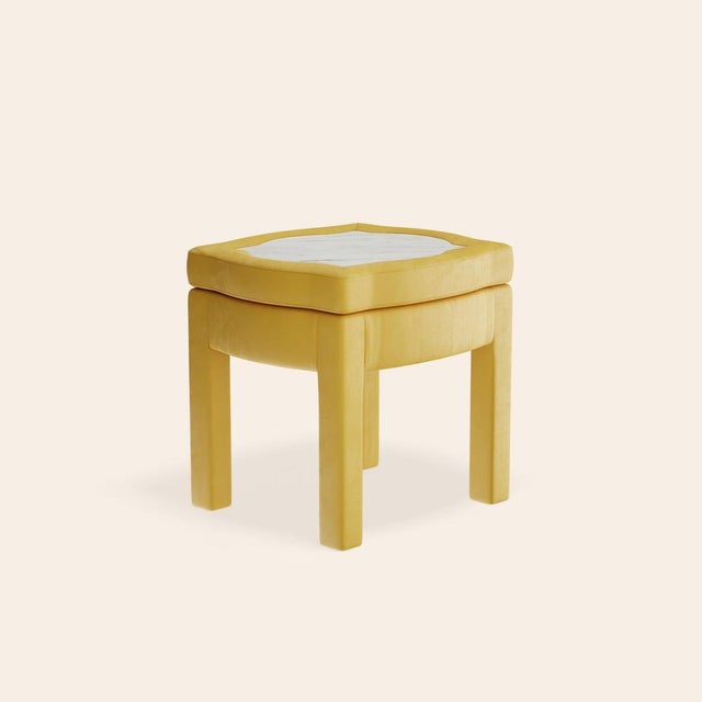 Daffodil Velvet Piero Ottoman by Ceraudo For Sale - Image 9 of 9