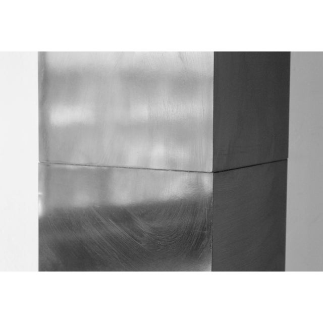 1970s Modern Black Mica Pedestal Column Plant Stand Vintage For Sale - Image 9 of 11