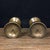 1940s Pair of Vintage Brass Altar Candlesticks With Calligraphy - Asian Candle Holders For Sale - Image 5 of 9