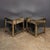 A 20th century classic pair of metal and brass end tables by belgian designers belgo chrome. These square tables feature...