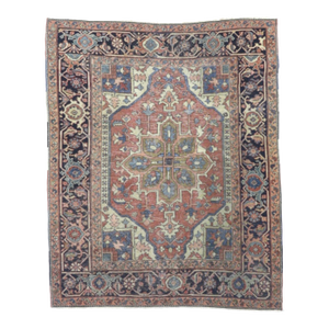 Fine Antique Persian Serapi Wool Rug 4’9” X 5’9”